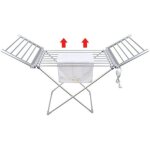 S�che - linge �lectrique avec ailes �tendoir chauffage rapide s�choir � linge pliable sur pied s�che ...