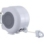 S�che - linge mural r�tractable, design blanc, �tendoir � linge double couche de 26 m�tres (13 m�tres ...