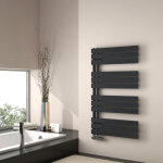 Emke - sche - serviette eau chaude, 1041x600mm - sche - serviettes panneau plat noir mat