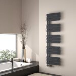 Emke - sèche - serviette eau chaude, 1320x400mm - anthracite sèche - serviettes panneau plat Emke - sèche - serviette eau chaude, 1320x400mm - anthracite sèche - serviettes panneau plat