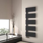 Emke - sche - serviette eau chaude, 1320x500mm - sche - serviettes panneau plat noir mat