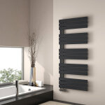 Emke - sche - serviette eau chaude, 1320x600mm - sche - serviettes panneau plat noir mat