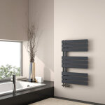 Emke - sche - serviette eau chaude, 762x500mm - anthracite sche - serviettes panneau plat