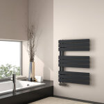 Emke - sche - serviette eau chaude, 762x600mm - sche - serviettes panneau plat noir mat