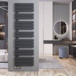 Sche - serviette eau chaude radiateur 1662x500mm anthracite asymtrique plates sche - serviettes - ...