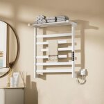Sche - serviette lectrique, 550660 mm chauffe serviette salle de bain, support de stockage chauff ...