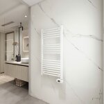 Acezanble - sche - serviette lectrique blanc h980 x l500 mm, 400w avec kit montage mural, radiateurs ...