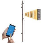 Sche - serviette lectrique chrom, 30 w chauffe - serviettes 152565mm wifi intelligent porte - serviettes ...