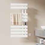 Emke sche - serviette lectrique avec lment chauffant thermostat temprature rglable minuterie lcd ...