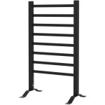 S�che serviettes �lectrique - homcom - mural ou sur pied - 8 barres, minuterie 2 / 4 heures - alliage ...