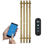 Sche - serviette lectrique or, 100 w chauffe - serviettes 950 x 257 mm wifi intelligent porte - serviettes ...