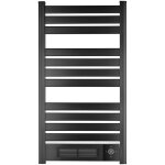 Sche - serviettes lectrique vlez en cramique noire avec contrle ptc, 2000 w, 102 x 55 cm