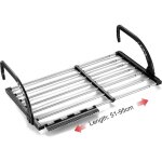 Schoir  linge balcon / radiator / mural, etendoir  linge pliable en acier inoxydable, tlescopique ...