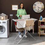 S�choir � linge chauffant pliable - cellustop - 8 barres 120w - aluminium