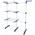 Skecten - séchoir à linge extensible pliable Étendoir mobile grand capacité - bleu blanc Skecten - séchoir à linge extensible pliable Étendoir mobile grand capacité - bleu blanc