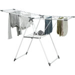 S�choir � linge - homcom - bras articul�s r�glables - utilisation int�rieure - en m�tal - 156, 5 x 61, ...