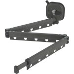 S�choir � linge mural pliable en 3 parties - tringle � v�tements extensible avec ventouse - peu encombrant ...