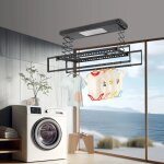 S�choir � linge de plafond, �tendoir � linge �lectrique extensible, avec t�l�commande, jusqu'� 35 kg, ...
