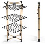 Vounot� s�choir � linge pliable avec 2 ailes lat�rales - �tendoir mobile 3 niveaux - 25m de s�chage - ...