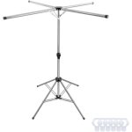 S�choir � linge pliable en acier inoxydable, etendoir � v�tements extensible sur pieds, s�che linge avec ...