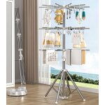 Schoir  linge pliable, schoir  linge en mtal avec pinces coupe - vent pour intrieur et extrieur, ...