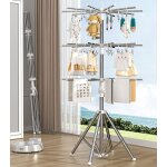 Schoir  linge pliable, schoir  linge en mtal avec pinces coupe - vent pour intrieur et extrieur, ...