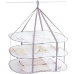 S�choir � linge suspendu pliable � 3 niveaux en maille pour pulls 77 cm l x 61 cm l x 78 cm h