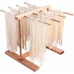 S�choir � pates 8 rang�e pliable beechwood main s�che spaghetti frais s�choirs multifonctionnel support ...