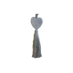 Cosy - embrasse rideau textile pompon coeur coloris - gris Cosy - embrasse rideau textile pompon coeur coloris - gris