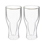 Secret de gourmet - lot de 2 verres  bire 'double paroi' 35cl transparent