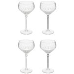 Secret de gourmet - lot de 4 coupes  champagne 'stri' 32cl transparent