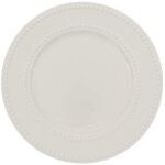 Secret de gourmet - lot de 6 assiettes  dessert 'perle' 19cm blanc