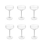 Secret de gourmet - lot de 6 coupes  champagne 'nora' 30cl transparent