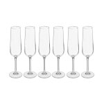 Secret de gourmet - lot de 6 fltes  champagne 'lena' 20cl transparent