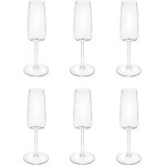 Secret de gourmet - lot de 6 fl�tes � champagne 'tanya' 22cl transparent