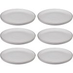 Secret de gourmet - assiettes � d�ner en porcelaine sublima, bord dor�, 6 pi�ces x � 27 cm