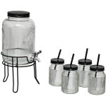 Secret de gourmet - distributeur de boissons 4 l + 4 verres 450 ml