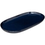 Secret de gourmet - plat de présentation 'terre inconnue' 30cm bleu Secret de gourmet - plat de présentation 'terre inconnue' 30cm bleu