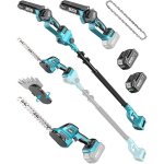 Seesii 6 - en - 1 mini tron�onneuse & taille - haie, avec 2 4000mah batteries, tronconneuse electrique ...
