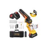 Mini trononneuse  batterie 8000mah, aprotii 6 pouces trononneuse lectrique avec 800w moteur sans ...