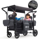 Sekey bollerwagen pliable pour enfants ? poussette pour 2 enfants avec poign�e double et harnais de s�curit� ...