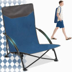Sekey chaise pliante de plage ? fauteuil pliable l�ger � assise basse avec dossier confortable ? charge ...