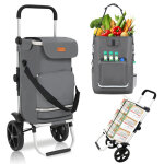 Sekey chariot de courses 3 - en - 1 pliable en aluminium ? sac imperm�able avec compartiment isotherme ...