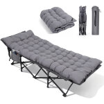 Sekey lit de camping pliable ? lit de voyage / lit de camp avec matelas �pais ? jusqu?� 200 kg ? 190 ...