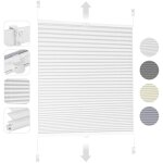 Store pliss�s sekey enrouleurs sans per�age, occultants, protection solaire blanc 50x120cm