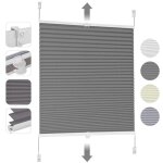 Store pliss�s sekey enrouleurs sans per�age, occultants, protection solaire gris fonc� 45x130cm