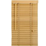 Stores vnitiens en bois vritable 68 mm ? lames avec veinure naturelle du bois (bois naturel) 110x250cm ...
