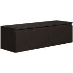 Selsey - bemmi - meuble tv 2 portes - suspendu - 100 cm - noir