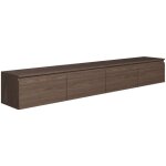 Selsey - bemmi - meuble tv 4 portes - suspendu - 200 cm - noyer du wisconsin