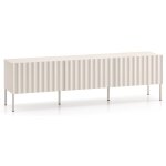 Selsey derriva - meuble tv debout avec fa�ades cannel�es - 170 cm beige clair
